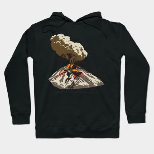 Dinosaur And Volcano Hoodie